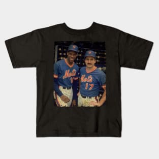 Dwight Gooden and Keith Hernandez in New York Mets Team Kids T-Shirt